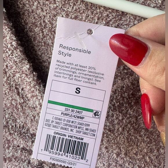 48. WILD FABLE | NWT Plush Adjustable Crop Long Sleeve SZ:S - Picture 7 of 8